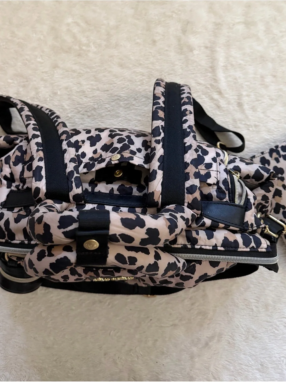 Itzy Ritzy Dream Convertible Leopard Diaper Bag